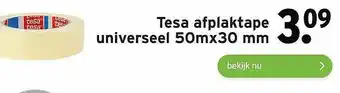 GAMMA Tesa afplaktape universeel 50 mx 30  mm aanbieding