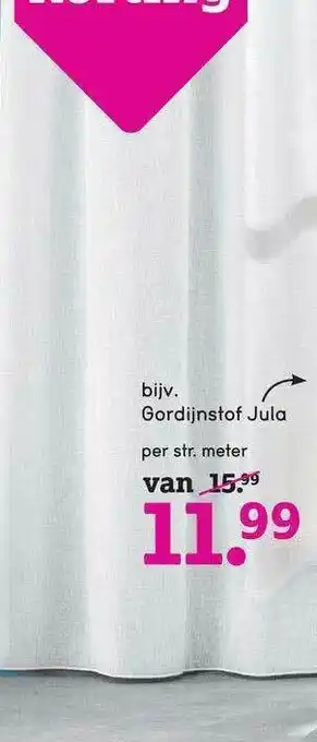 Leen Bakker Gordijnstof Jula aanbieding