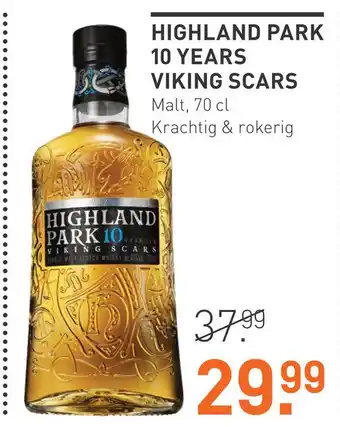 Gall & Gall Highland Park 10 Years Viking Scars 70CL Whisky aanbieding