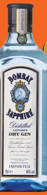 Gall & Gall Bombay Sapphire Dry Gin 70CL Mixen aanbieding