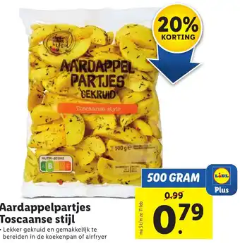 Lidl Aardappelpartjes Toscaanse stijl 500g aanbieding