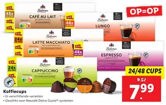 Lidl Koffiecups 24/48 CUPS aanbieding