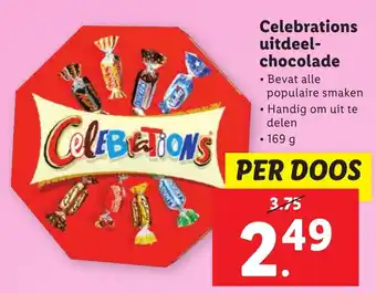 Lidl Celebrations uitdeelchocolade 169g aanbieding