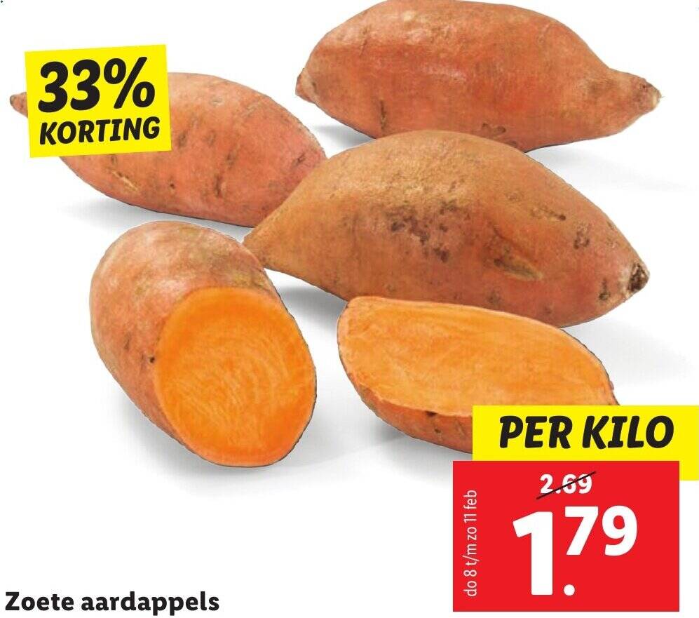 Zoete aardappels aanbieding bij Lidl