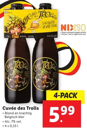 Lidl Cuvée des Trolls 4-pack aanbieding