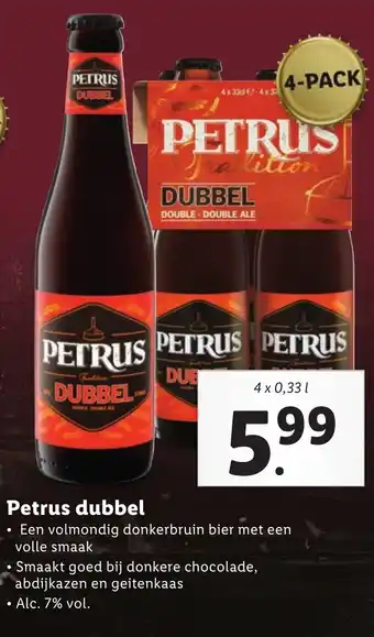 Lidl Petrus dubbel 4x0.33L aanbieding