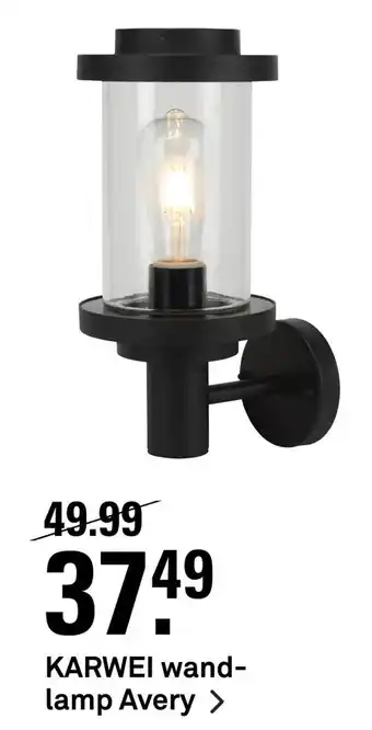 Karwei Karwei wandlamp Avery aanbieding