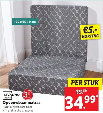 Lidl LIVARNO home Opvouwbaar matras aanbieding