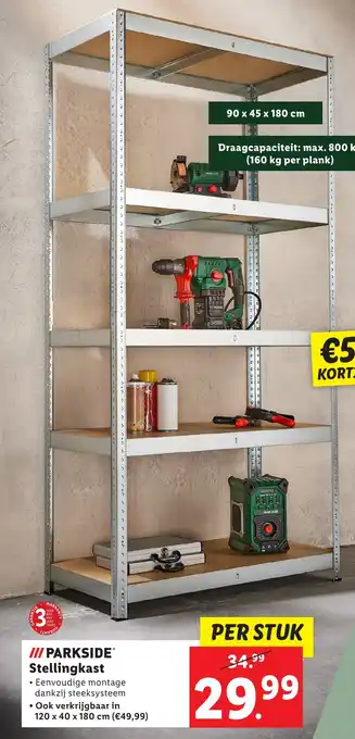 Lidl PARKSIDE Stellingkast aanbieding