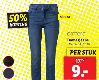 Lidl esmara Damesjeans aanbieding