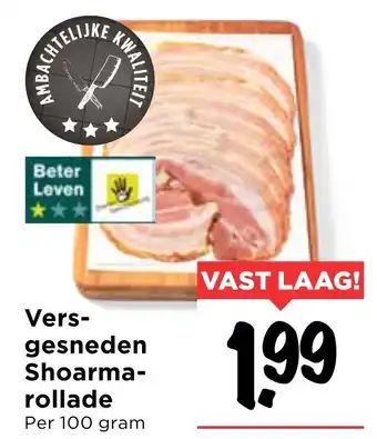 Vomar Voordeelmarkt Vers- gesneden shoarma- rollade aanbieding