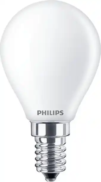 Bol.com Philips energiezuinige LED Kogellamp Mat - 40 W - E14 - warmwit licht - 2 stuks - Bespaar op energiekosten aanbieding