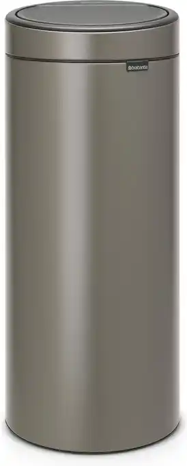 Bol.com Brabantia Touch Bin Prullenbak - 30 liter - Platinum aanbieding