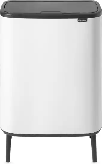 Bol.com Brabantia Bo Touch Bin Hi Prullenbak Afvalscheiding - 2 x 30 liter - White aanbieding