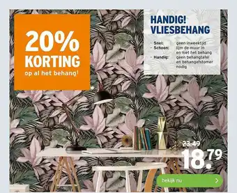 GAMMA Op Al Het Behang 20% Korting aanbieding