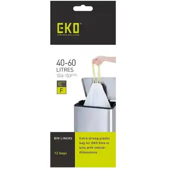 Bol.com EKO afvalzakken 40-60 liter code F - rol 12 stuks aanbieding