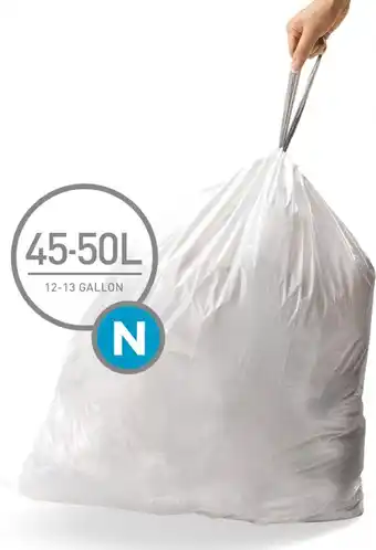 Bol.com Simplehuman Afvalzak Code N - 45 l - 20 stuks aanbieding