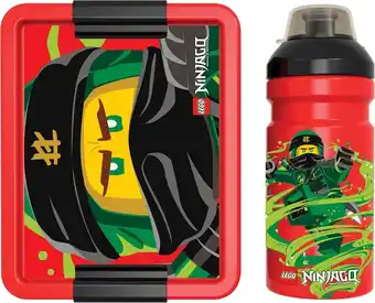 Bol.com LEGO - Lunchset Ninjago - Drinkbeker en Broodtrommel - Rood aanbieding