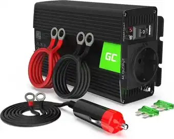 Bol.com Green Cell Voltage Auto Omvormer - 12V naar 230V - 300W/600W - Gemodificeerde sinusgolf aanbieding