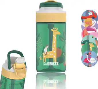 Bol.com Lagoon waterfles 400ml - Safari Jungle - met geïntegreerd rietje - 100% lekvrij - drinkfles voor kinderen aanbieding