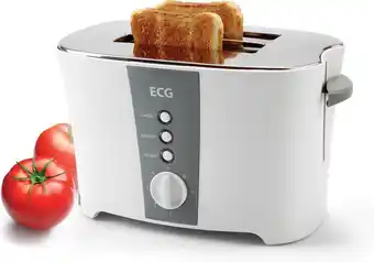 Bol.com ECG ST 818 - Broodrooster - Toaster - Wit - 800 W aanbieding