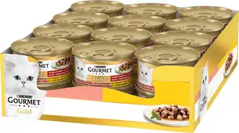 Bol.com Gourmet Gold Fijne Hapjes - Kattenvoer Natvoer - Zalm & Kip - 24 x 85 g aanbieding