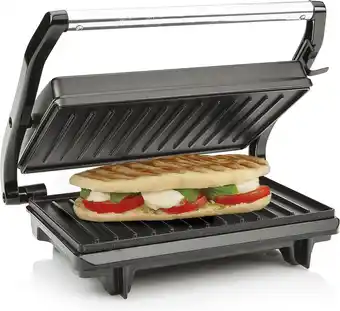 Bol.com Tristar Contactgrill GR-2650 - Panini Grill en Tosti-ijzer- Anti-aanbaklaag - Zwevend deksel - 700W - RVS/Zwart aanbieding