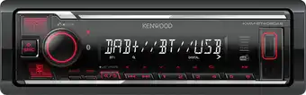 Bol.com Kenwood KMM-BT408DAB Bluetooth autoradio - inclusief DAB+ antenne - Rood aanbieding