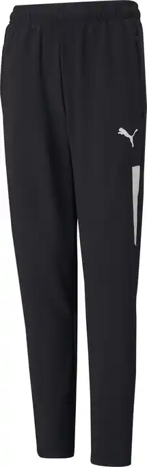 Bol.com PUMA teamLIGA Training Pants Pro Jr Unisex Sportbroek - Puma Zwart-Puma Wit - Maat 176 aanbieding