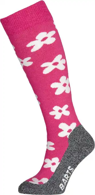 Bol.com Barts Skisock Flower Kids Wintersportsokken Unisex - Roze - Maat 31-34 aanbieding