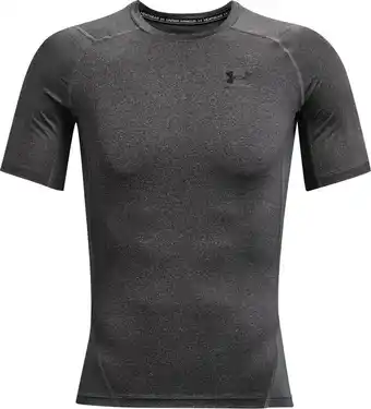 Bol.com Under Armour UA HG Armour Comp SS Heren Sportshirt - Grijs - Maat XXL aanbieding