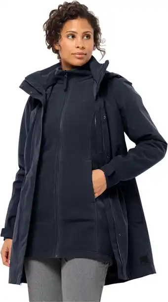 Bol.com Jack Wolfskin Ottawa Coat - Outdoorjas - Dames - Blauw - Maat S aanbieding