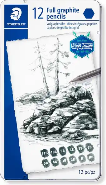 Bol.com STAEDTLER Design Journey - Mars Lumograph pure grahite potlood - set 12 st aanbieding