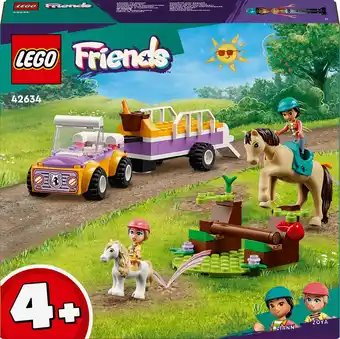 Bol.com LEGO Friends Paard en pony aanhangwagen - 42634 aanbieding