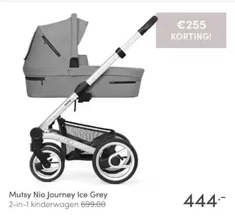 Baby & Tiener Mutsy Nio Journey Ice Grey 2-in-1 kinderwagen aanbieding