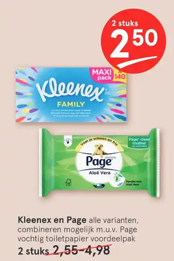 Etos Kleenex en page aanbieding
