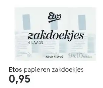 Etos Etos papieren zakdoekjes aanbieding