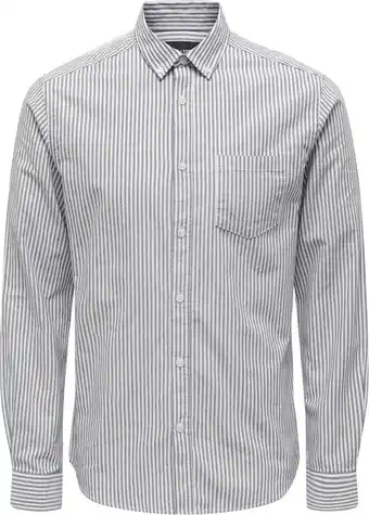 Bol.com ONLY & SONS ONSALVARO SLIM LS OXFORD STRIPE SHIRT Heren Overhemd - Maat XXL aanbieding