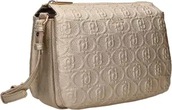 Bol.com Liu Jo Medium Crossbodytas / Schoudertas Dames - Caliwen - Logo Print - Goud aanbieding