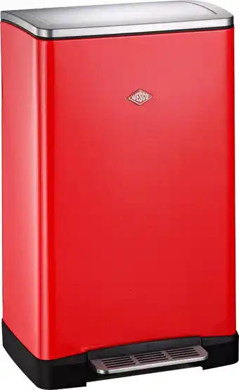 Bol.com Wesco Big Double Boy Pedaalemmer - 2 x 18 Liter - Rood - Prullenbak aanbieding