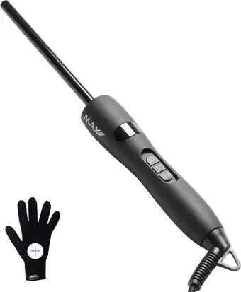 Bol.com Max Pro Twist 9mm Krultang - Curling iron - Levenslange Garantie - Inclusief Hittebestendige Handschoen - Alle Haartypes aanbieding