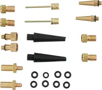 Bol.com Dunlop Set Verloopnippels Fietspomp - 14 Stuks - Adapter Fietsventiel - Ballenpomp - Universeel aanbieding