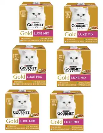 Bol.com Gourmet Gold Luxe Mix - Kattenvoer Natvoer - Vis/Vlees - 48 x 85 g aanbieding