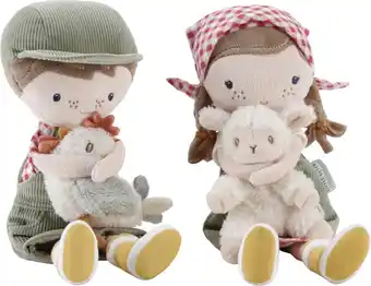 Bol.com Little Dutch - Knuffelpop Boer Jim met kip – 35 cm aanbieding