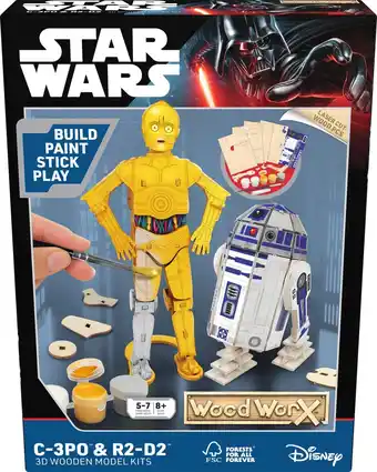 Bol.com Wood WorX - Star Wars - C-3PO & R2-D2 Twin Pack - Hobbypakket - Houten bouwpakket aanbieding