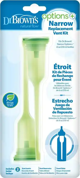 Bol.com Dr. Brown's Options+ Replacement Kit - Voor Smalle halsfles 250ml - 2 stuks aanbieding