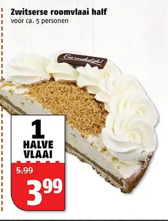 Poiesz Zwitserse roomvlaai half aanbieding