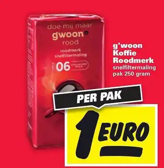 Nettorama G'woon Koffie Roodmerk Snelfiltermaling aanbieding