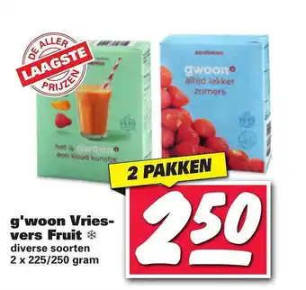 Nettorama G'woon Vriesvers Fruit aanbieding