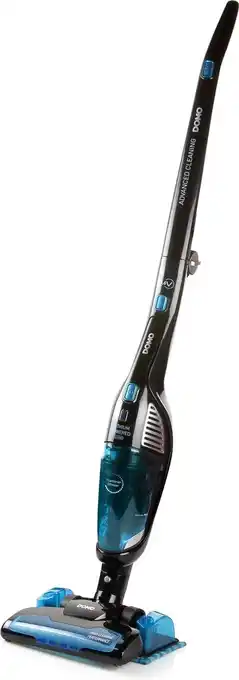 Bol.com Domo DO228SV - Steelstofzuiger + Kruimelzuiger + Dweilen - 21,6V Li-ion - Zwart aanbieding